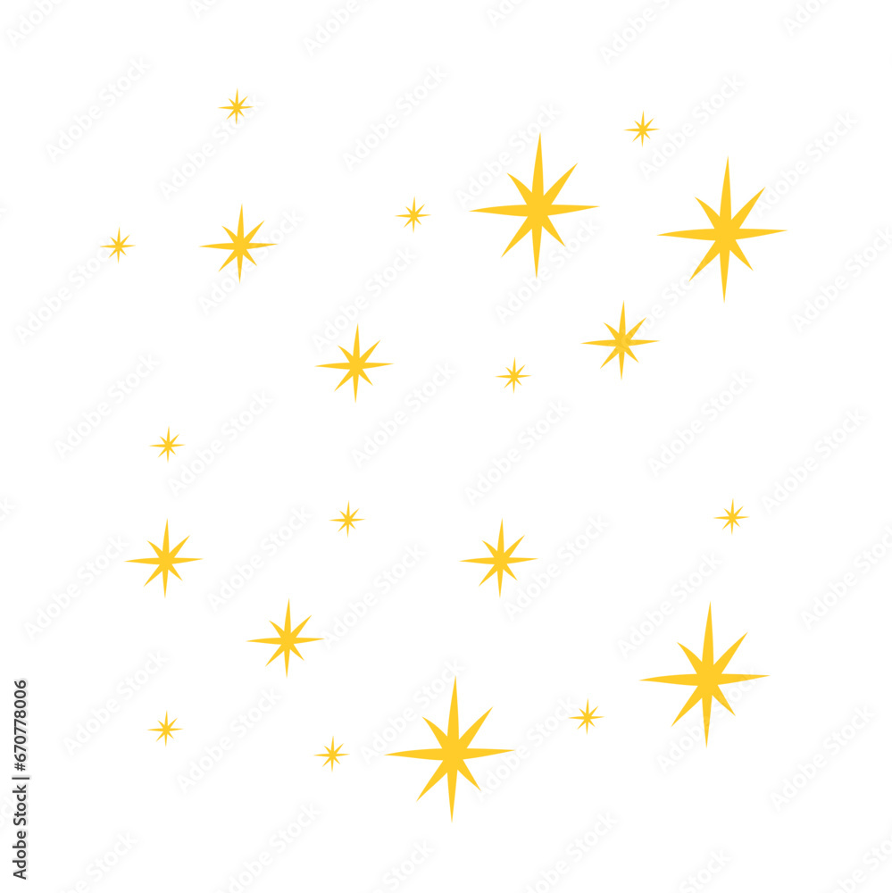 Yellow star pattern