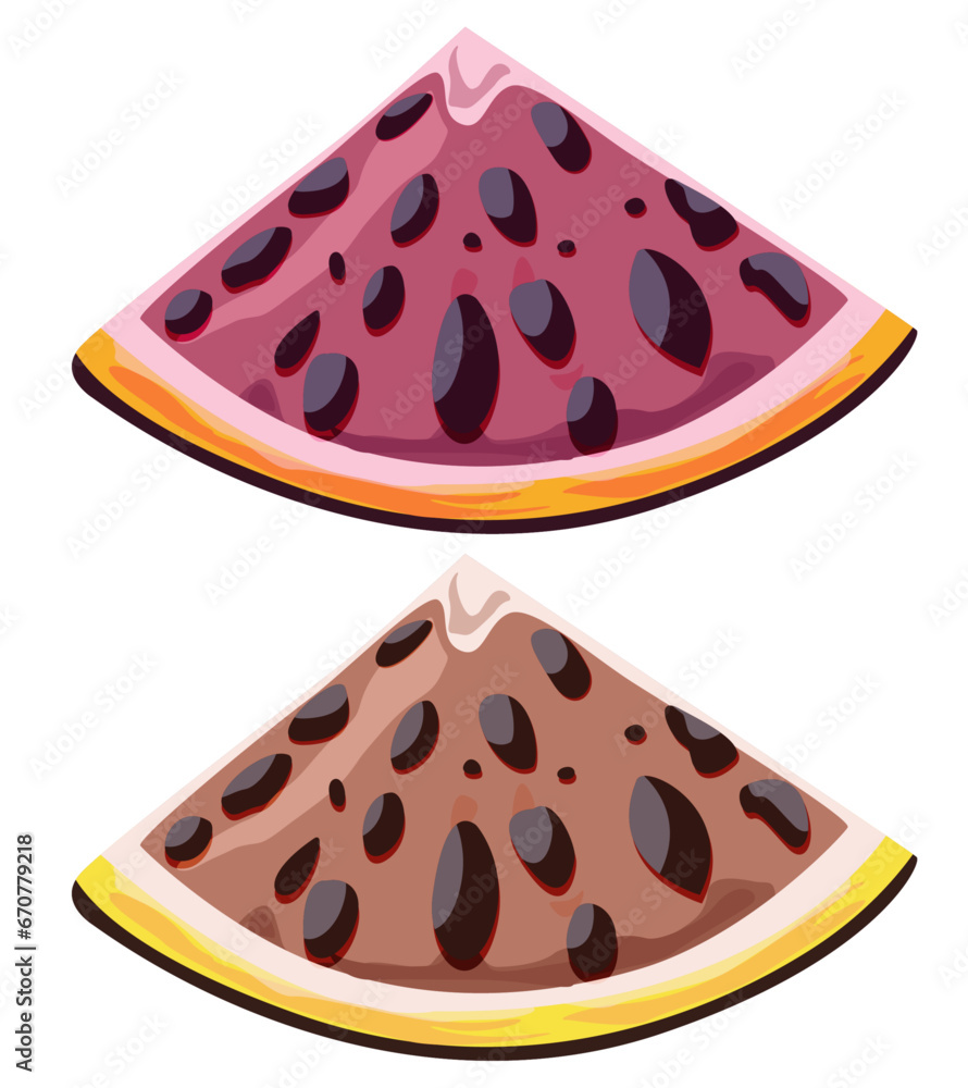 Illusration of a slice fruit food watermelon concept vector Illusration of a slice fruit food watermelon concept vector