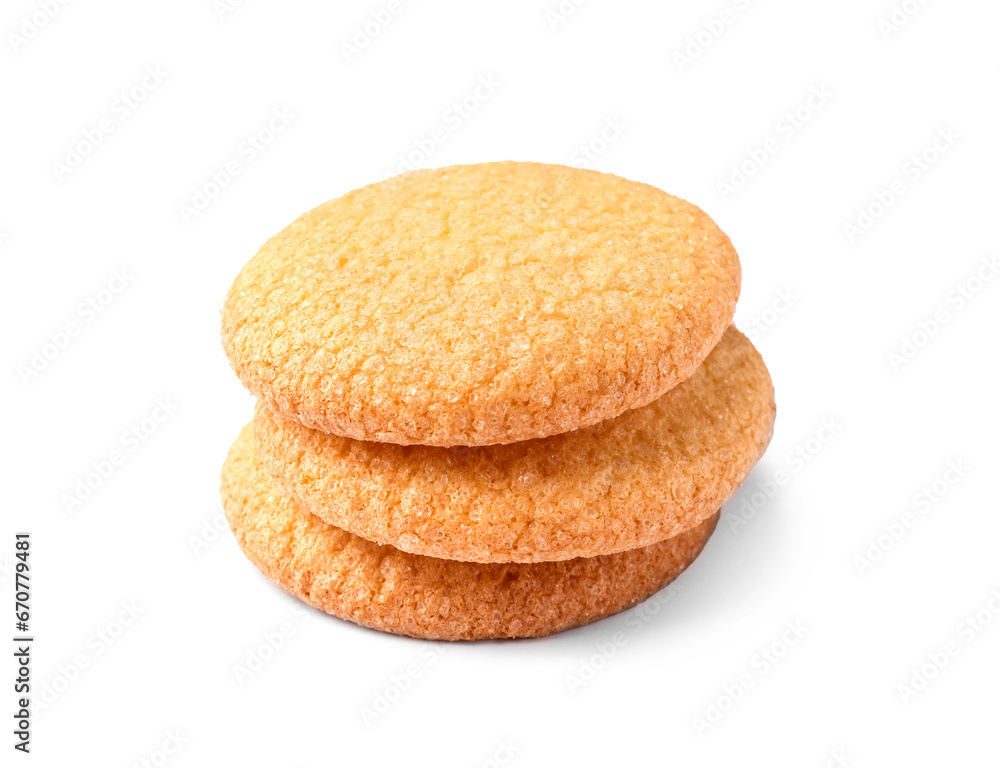 Tasty Danish butter cookies isolated on white Tasty Danish butter cookies isolated on white
