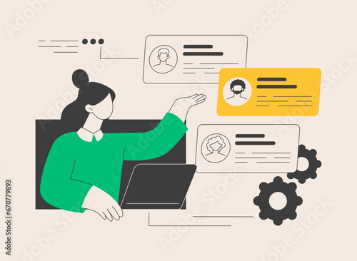 Human resources abstract concept vector illustration.