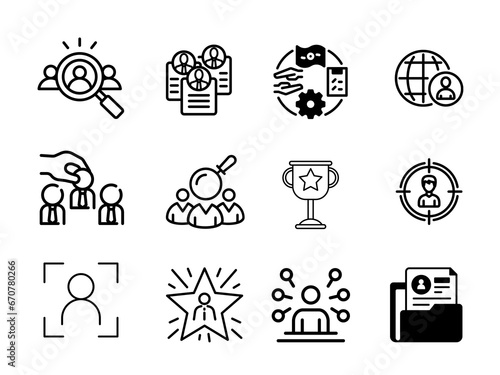Icon recuitment illustration vector 