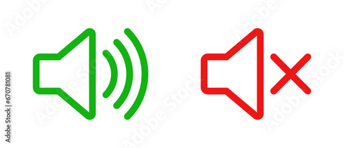 Volume on and off icon