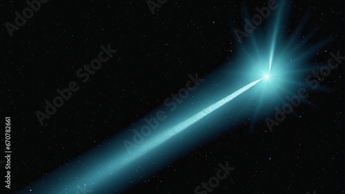 Comet/asteroid/meteor in space