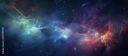 Colorful nebula in deep space Ethereal sci fi wallpaper