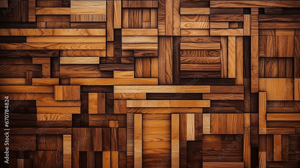Abstract brown wooden glazed glossy decorative glamour mosaic tile wall texture with geometric shapes - Wood background illustration. Decor concept. Wallpaper concept. Art concept. Building concept. Abstract brown wooden glazed glossy decorative glamour mosaic tile wall texture with geometric shapes - Wood background illustration. Decor concept. Wallpaper concept. Art concept. Building concept.