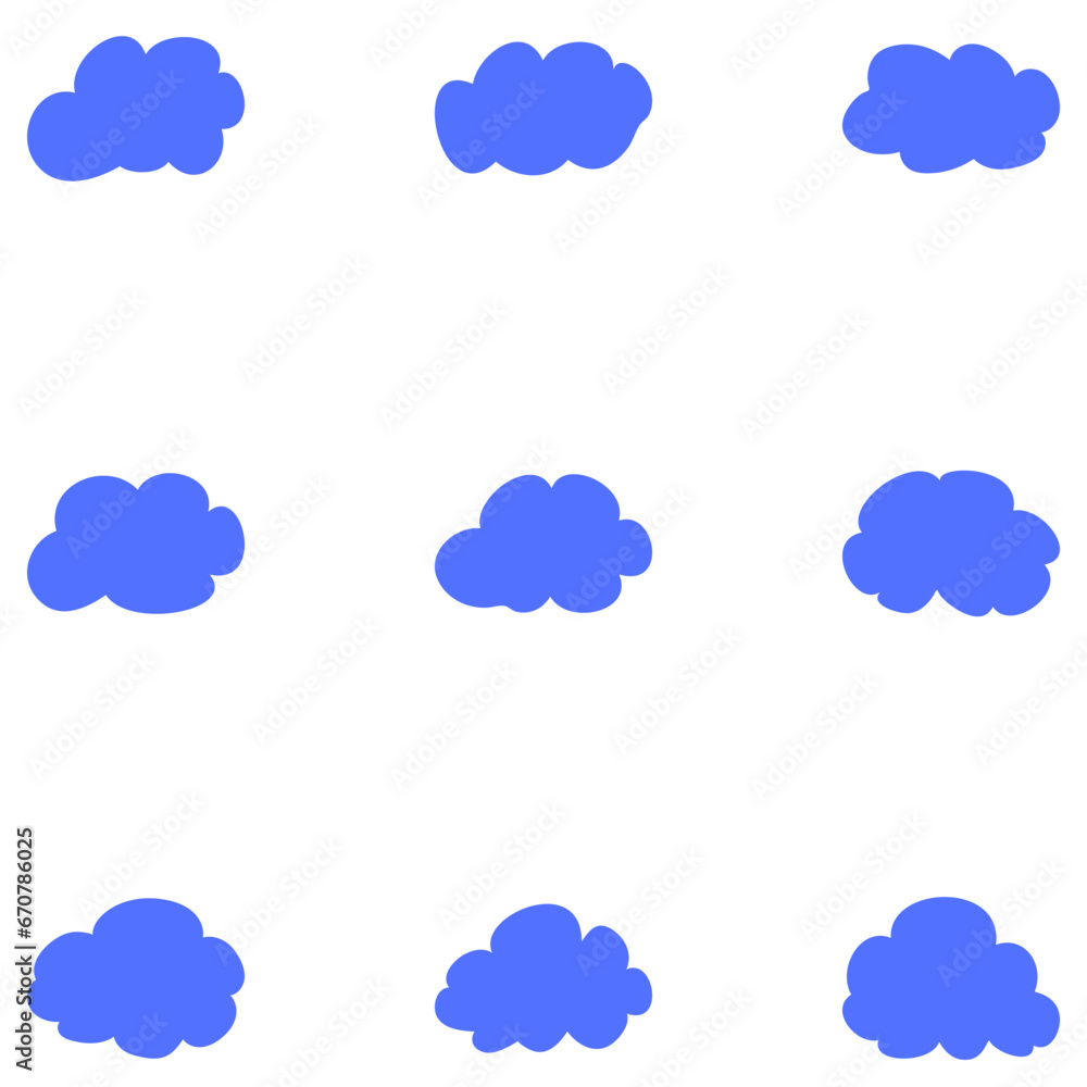 Simple cloud set icon. weather vector in flat style