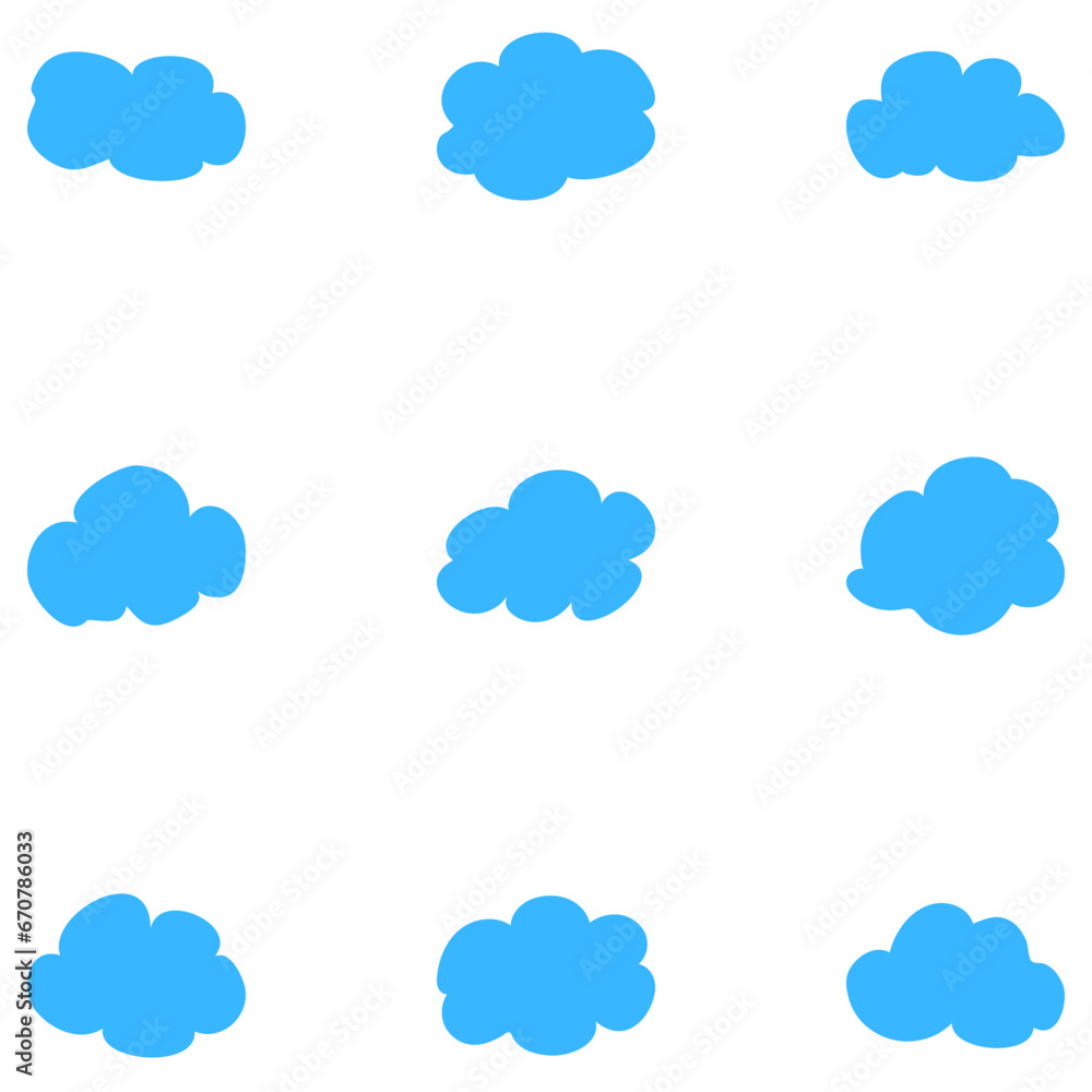 Simple cloud set icon. weather vector in flat style Simple cloud set icon. weather vector in flat style