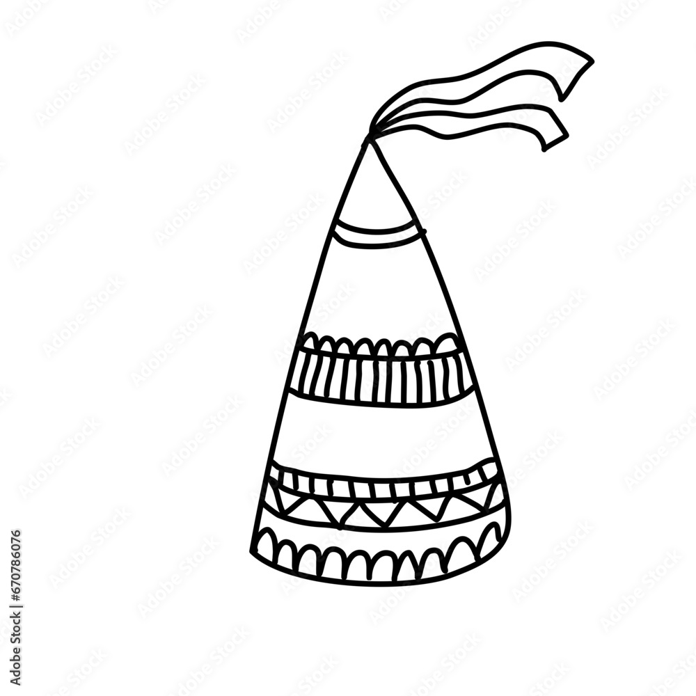 Birthday party hat doodle Birthday party hat doodle
