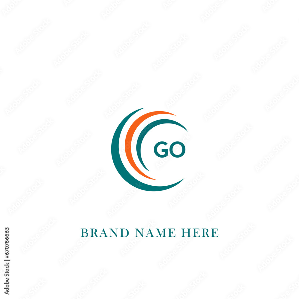 GO G O letter logo design. Initial letter GO linked circle uppercase monogram logo red and blue. GO logo, G O design. GO, G O 2 latter 