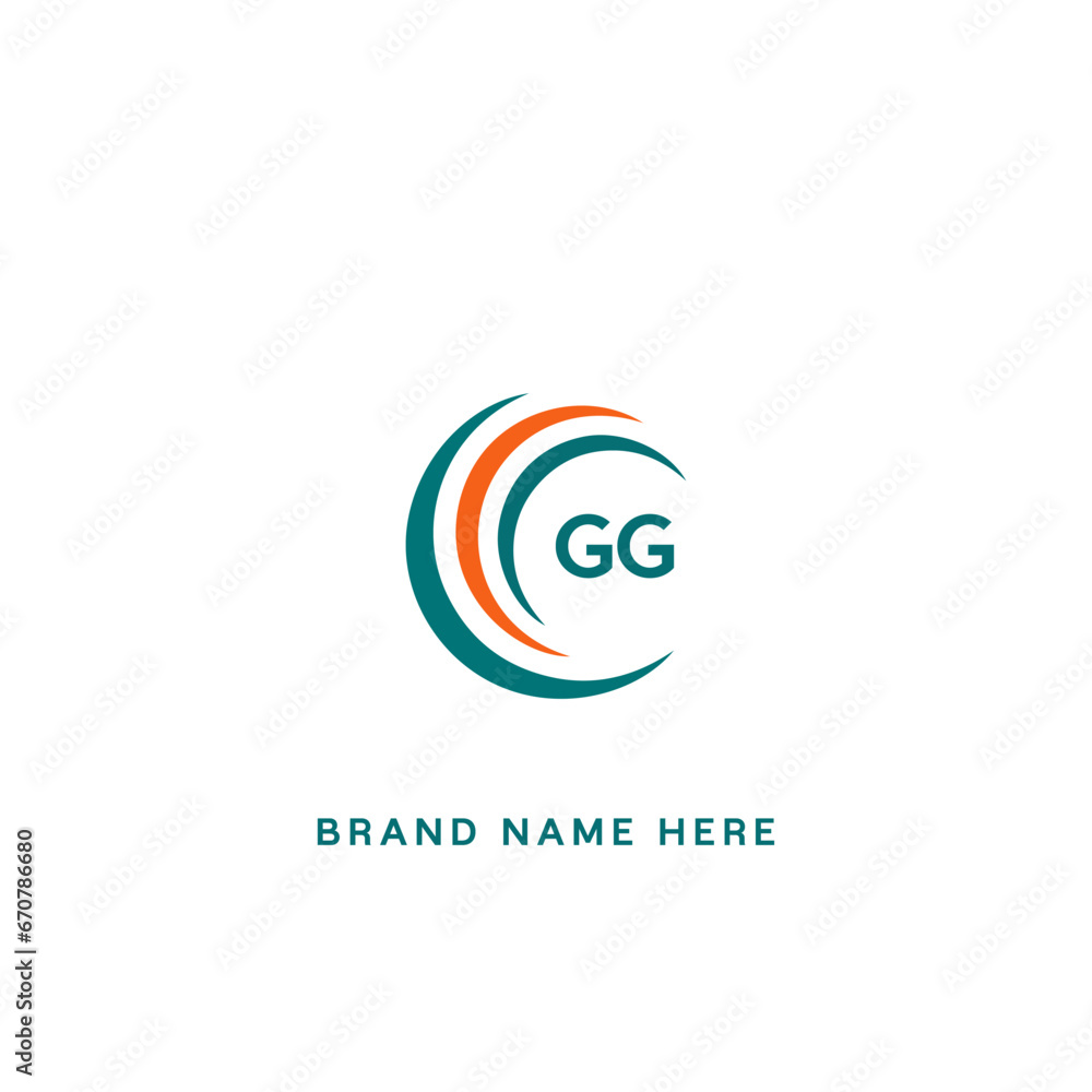 GG G G letter logo design. Initial letter GG linked circle uppercase monogram logo red and blue. GG logo, G G design. GG, G G 2 latter 