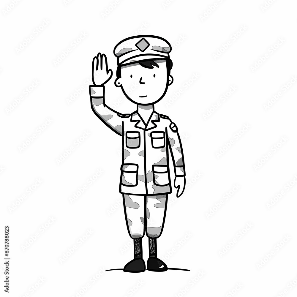 Army Boy Cartoon