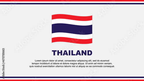 Thailand Flag Abstract Background Design Template. Thailand Independence Day Banner Social Media Vector Illustration. Thailand Design