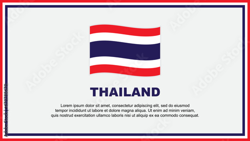 Thailand Flag Abstract Background Design Template. Thailand Independence Day Banner Social Media Vector Illustration. Thailand Banner