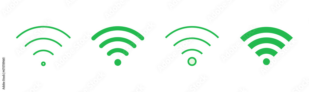 Wifi icon set. signal vector icon. Wireless icon vector Wifi icon set. signal vector icon. Wireless icon vector