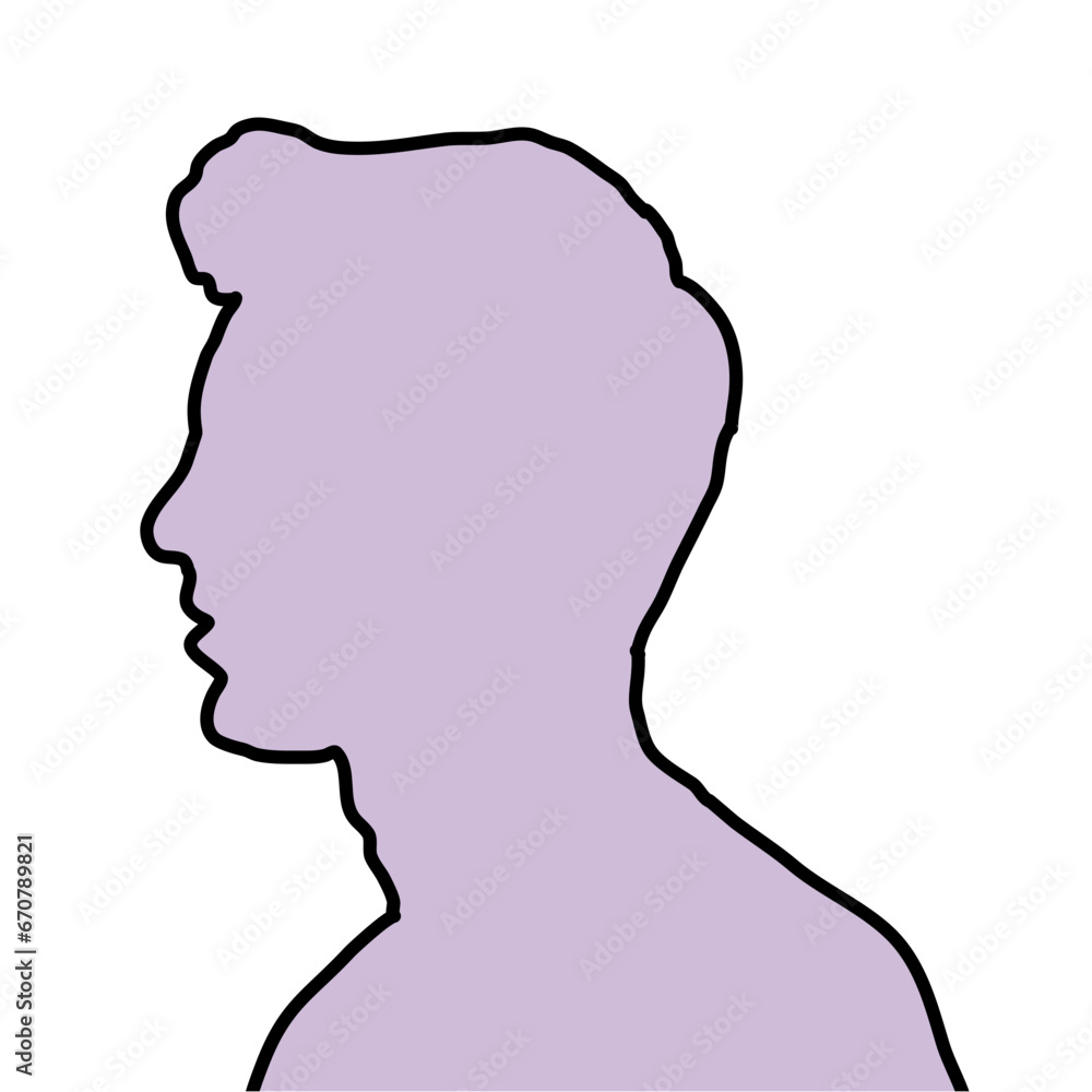 silhouette of a man head silhouette of a man head