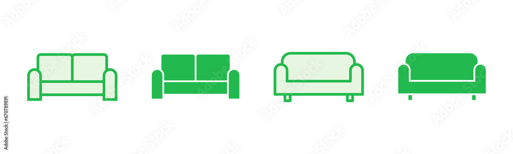 Sofa icon set. sofa icon illustration Sofa icon set. sofa icon illustration