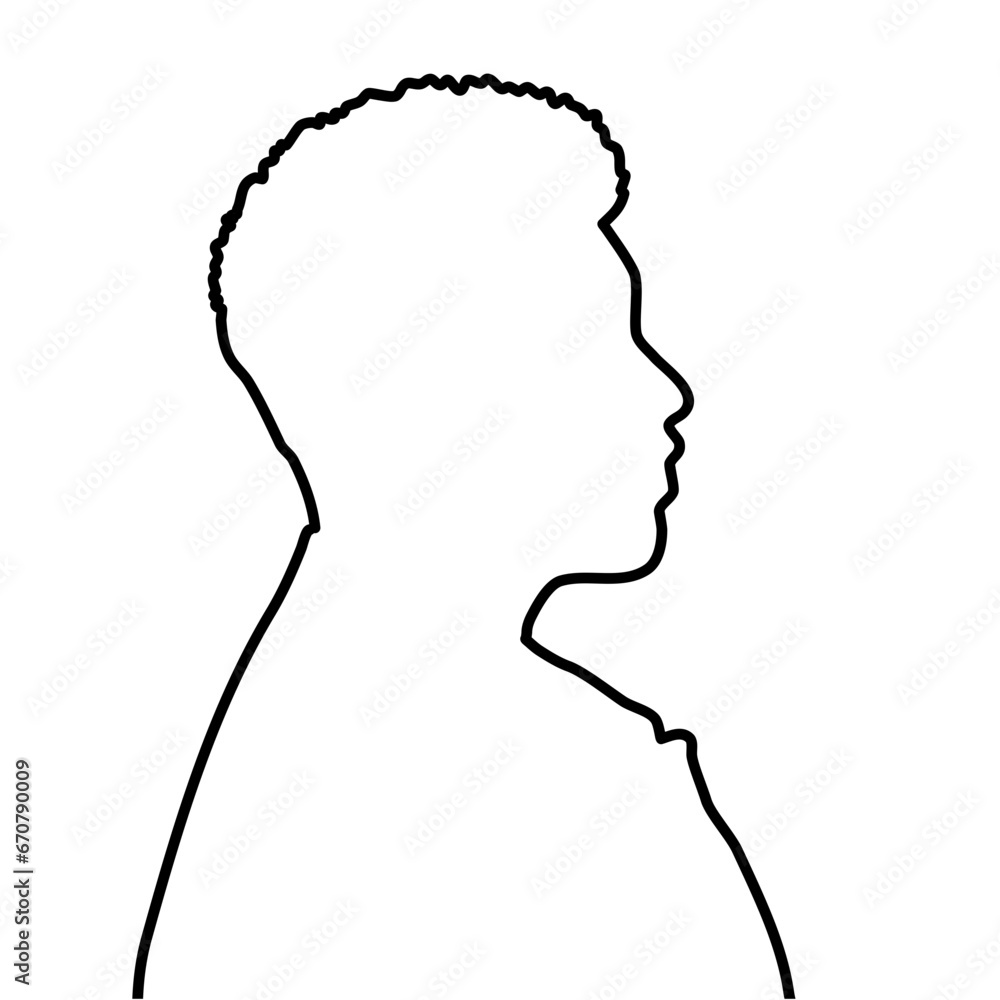 silhouette of a man head silhouette of a man head