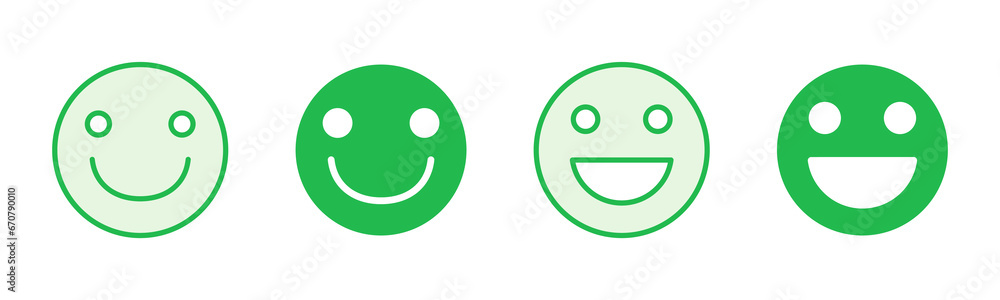 Fototapeta premium smile icon set. smile emoticon icon. feedback