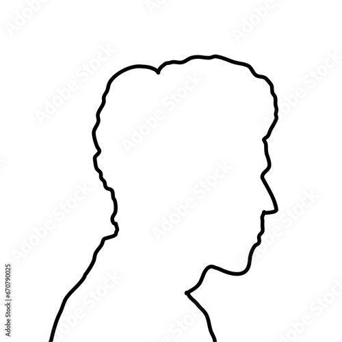 silhouette of a man head