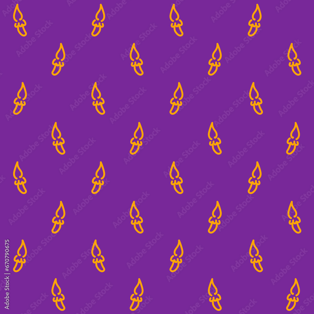 Hand Drawn Candle Vector Seamless Pattern Hand Drawn Candle Vector Seamless Pattern
