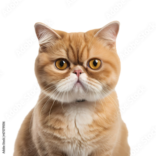 Shorthair cat on transparent background