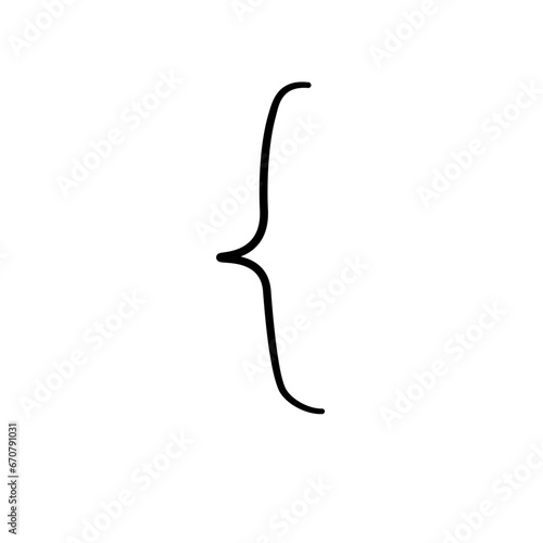 punctuation brackets Doodle
