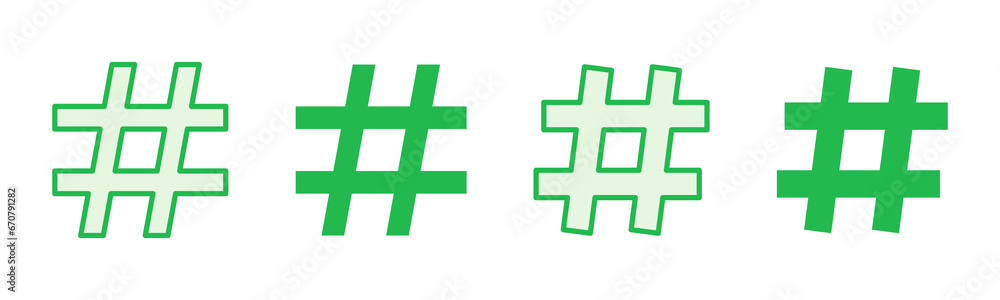 Obraz premium Hashtag icon set. hashtag symbol