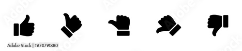 Rating thumb icon set photo