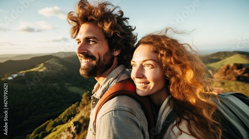 Couple goals. Cropped portrait of an affectionate young couple taking selfies while hiking in the mountains.