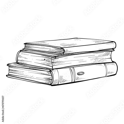 book handdrawn illustration 