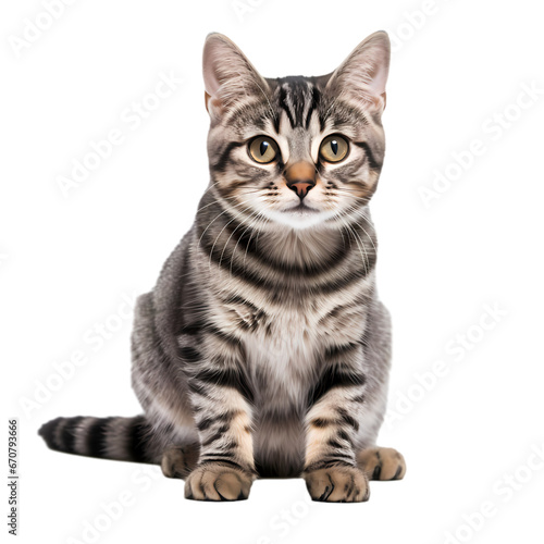 Cat sitting on transparent background