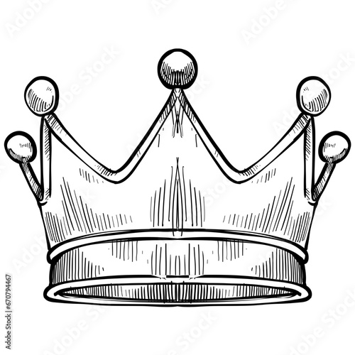 crowns hand drawn illustration