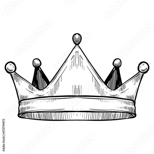 crowns hand drawn illustration
