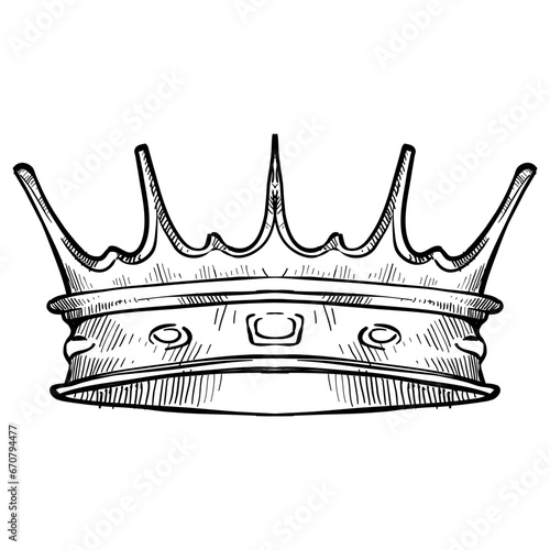 crowns hand drawn illustration