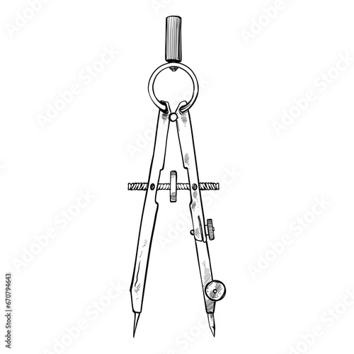 compass hand drawn illustration