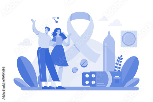 Couple Celebrating World AIDS Day