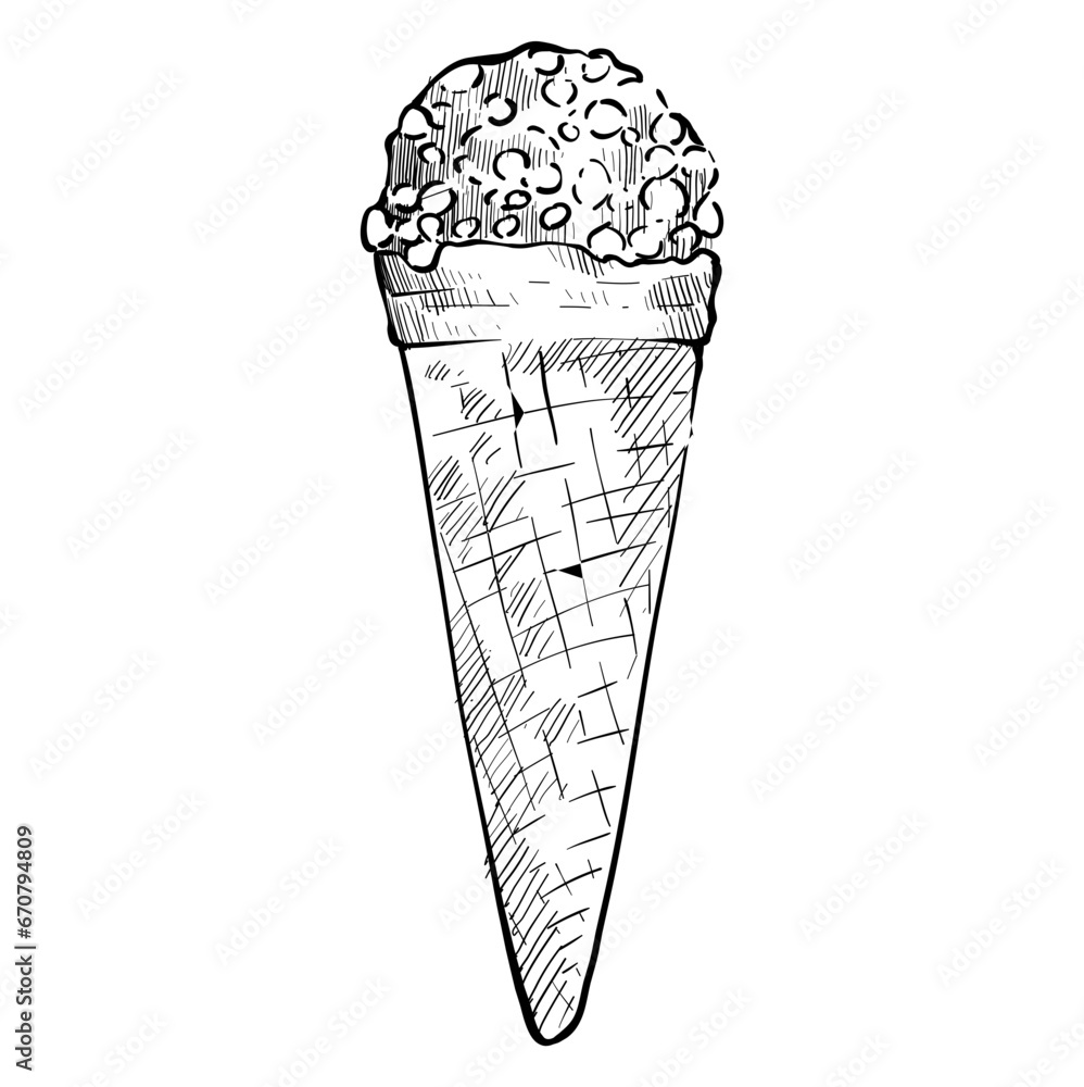 ice cream handdrawn cone illustration ice cream handdrawn cone illustration
