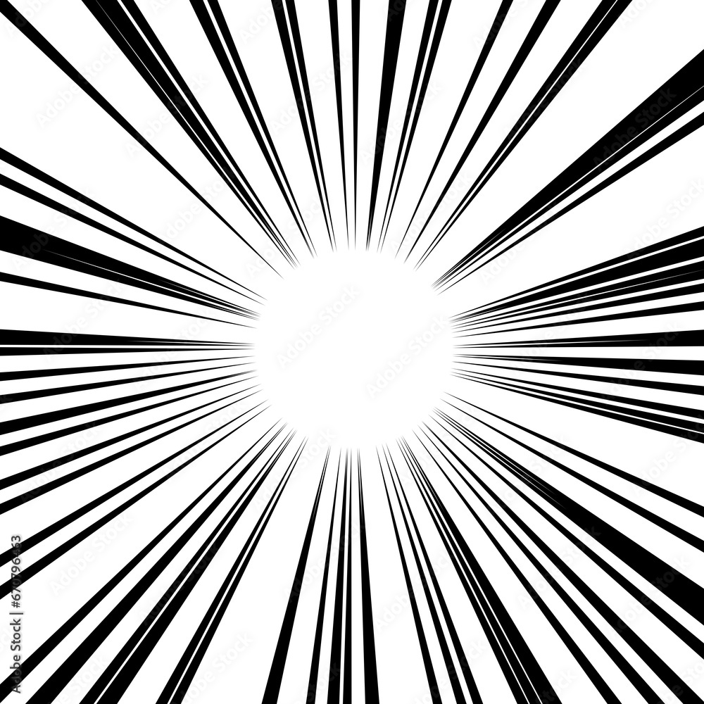 Obraz premium マンガで使われるような集中線