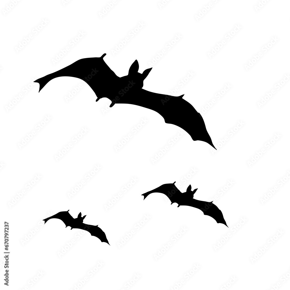 Fototapeta premium Flying bat silhouette