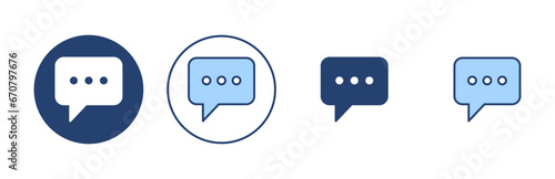 Chat icon vector. speech bubble sign and symbol. comment icon. message