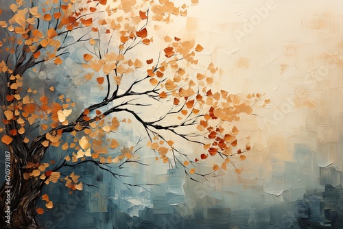 Autumn Background. As warm sunlight filters through the leaves, it casts a golden glow, illuminating the rich hues of red, orange, and yellow in a breathtaking display of nature's artistry