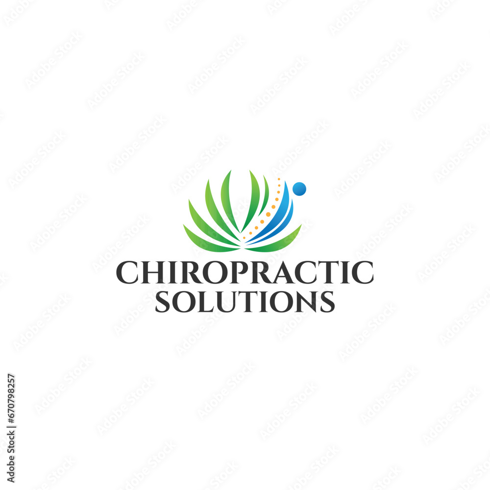 Modern Colorful CHIROPRACTIC SOLUTIONS logo design