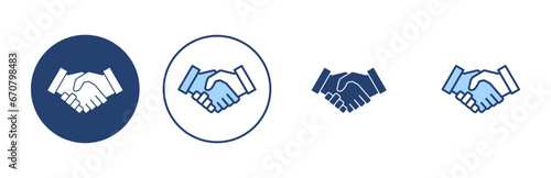 Handshake icon vector. business handshake sign and symbol. contact agreement