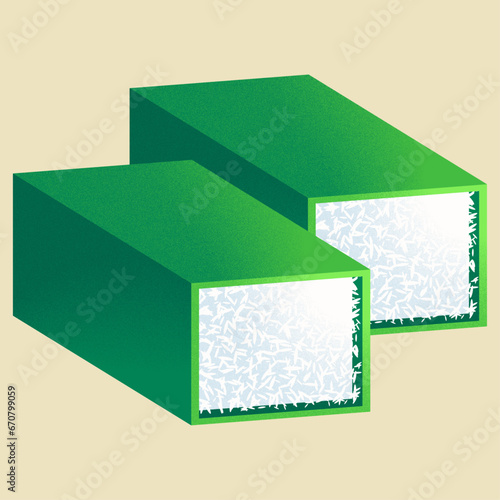 Indonesian traditional desserts. Green lemper cake sticker.
