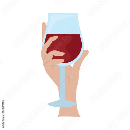 hand holding a wine glass