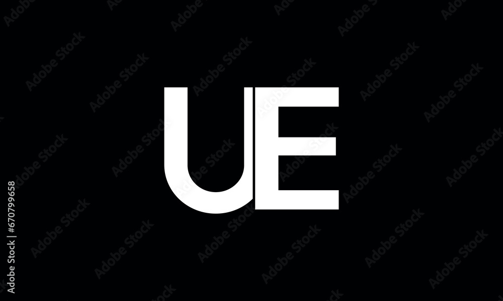 EU, UE, Abstract Letters Logo Monogram EU, UE, Abstract Letters Logo Monogram