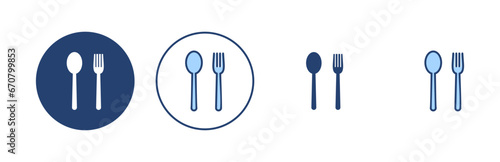 spoon and fork icon vector. spoon, fork and knife icon vector. restaurant sign and symbol