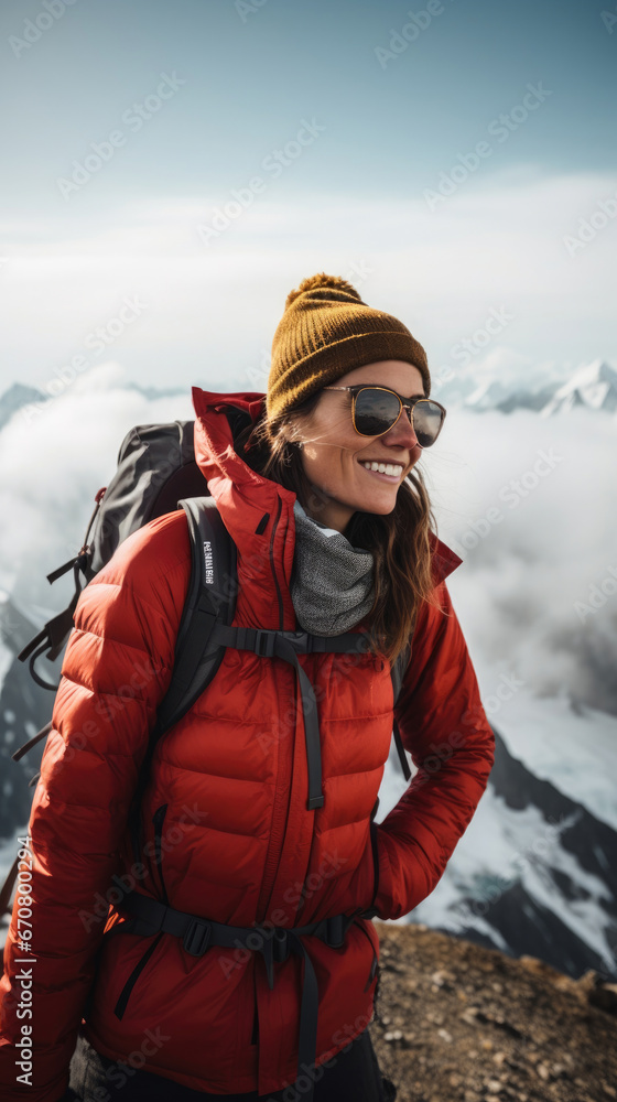 Adventurous Woman Exploring A Breathtaking Mountain, Background Image, Best Phone Wallpapers Adventurous Woman Exploring A Breathtaking Mountain, Background Image, Best Phone Wallpapers