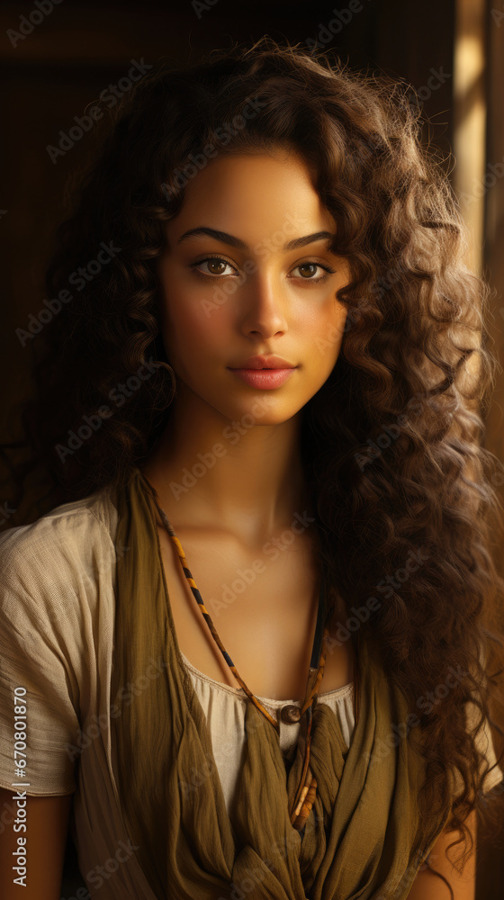 Fototapeta premium Saint Lucia Beautiful Girl 20 Year Old Professional, Background Image, Best Phone Wallpapers