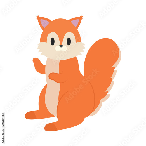 squirrel cute woodland illustration